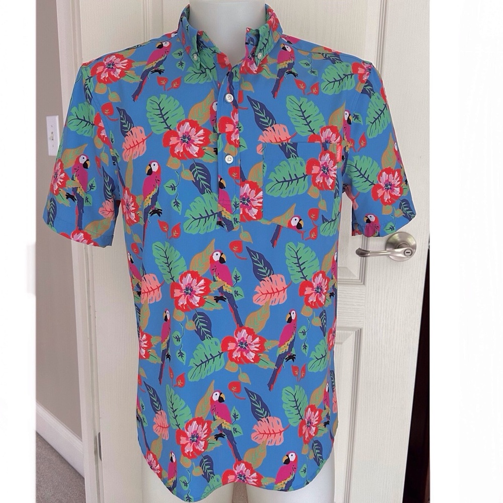 Chubbies Short Sleeve Pullover Parrot Shirt